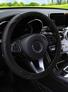 1 Bọc Vô Lăng Ô Tô Kết Cấu Bằng Sợi Carbon Không Có Vòng Tròn Bên Trong - màu đen - Xem 1