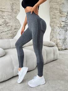 Yoga Basic Seamless Wide Waistband Sports Leggings