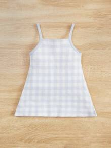 Baby Gingham Pattern Cami Jumper Dress - Multicolor - View 2