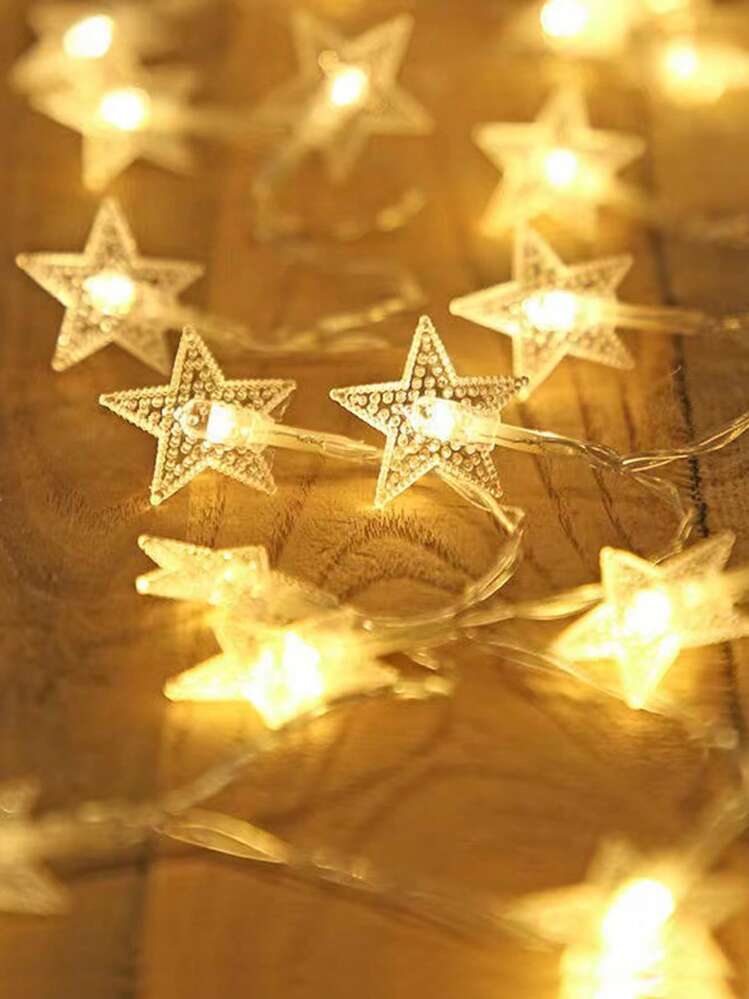 ROMWE Fairycore 1pc String Light With Star Shaped Bulb - Yellow - View 2
