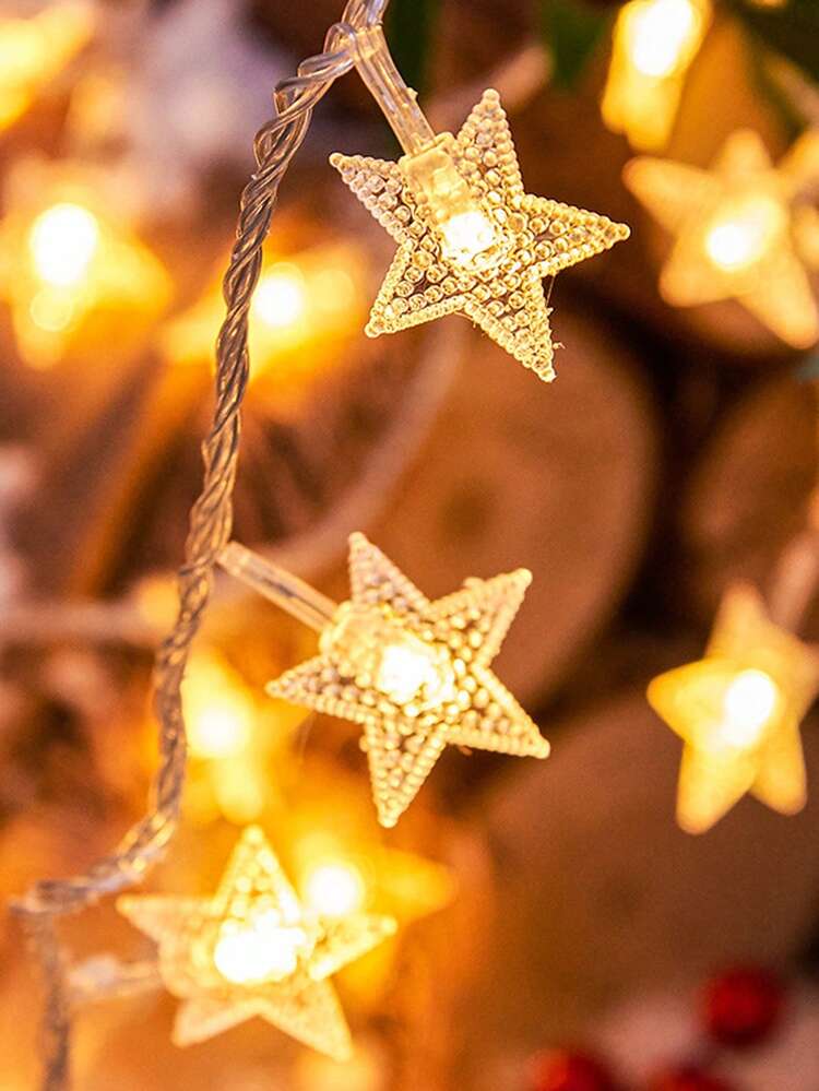 ROMWE Fairycore 1pc String Light With Star Shaped Bulb - Yellow - View 6