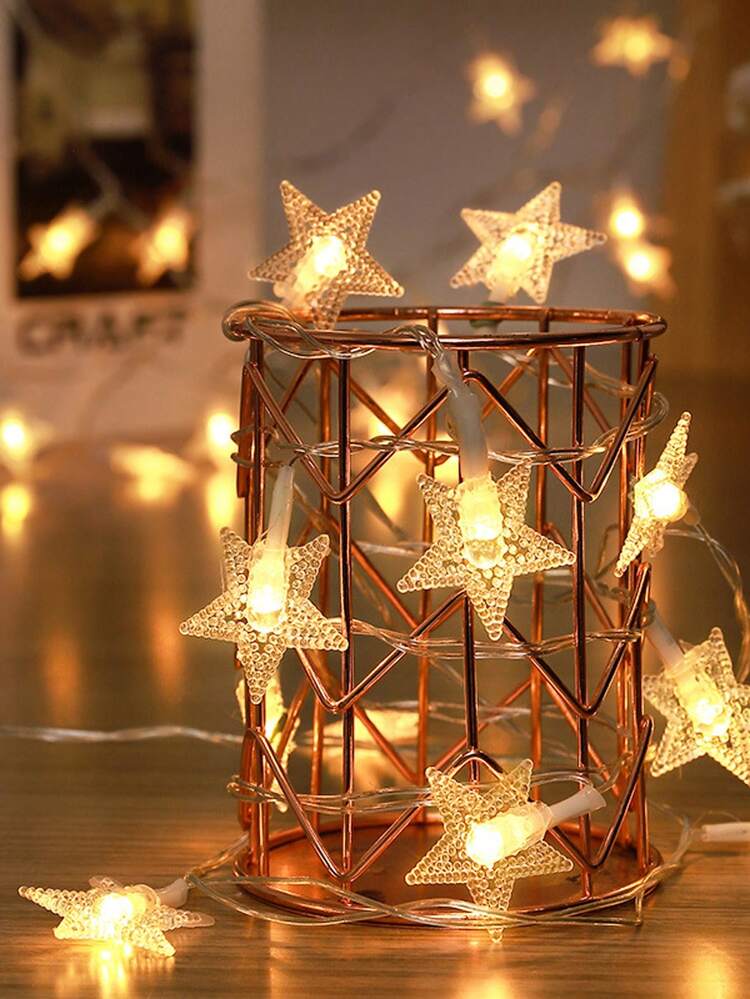 ROMWE Fairycore 1pc String Light With Star Shaped Bulb - Yellow - View 7