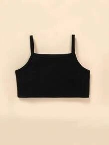 SHEIN Kleinkind Mädchen Buchstaben Grafik, Crop Hoodie mit & Jogginghose & Cami Top mit