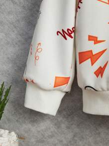 SHEIN Little Boys' Casual Cute Loose Fit Cartoon Bear In áo thể thao, mùa thu và mùa đông - Nhiều màu - Xem 3