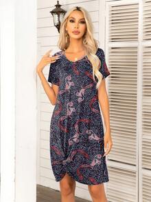DEARCASE Paisley Print Bodycon Dress - Multicolor - View 4