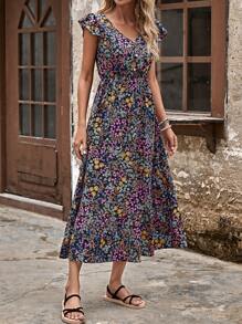 EMERY ROSE 碎花荷葉邊連衣裙 - 彩色 - 查看 3