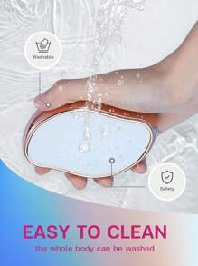 Borrador pelo cristal con forma de mango y lima pies, 1 removedor pelo cristal reutilizable, herramienta depilación mágica sin dolor, borrador pelo mágico para espalda, brazos, piernas, Borrador rápido y fácil, removedor callos lima pies piel muerta - Champán - Ver 3