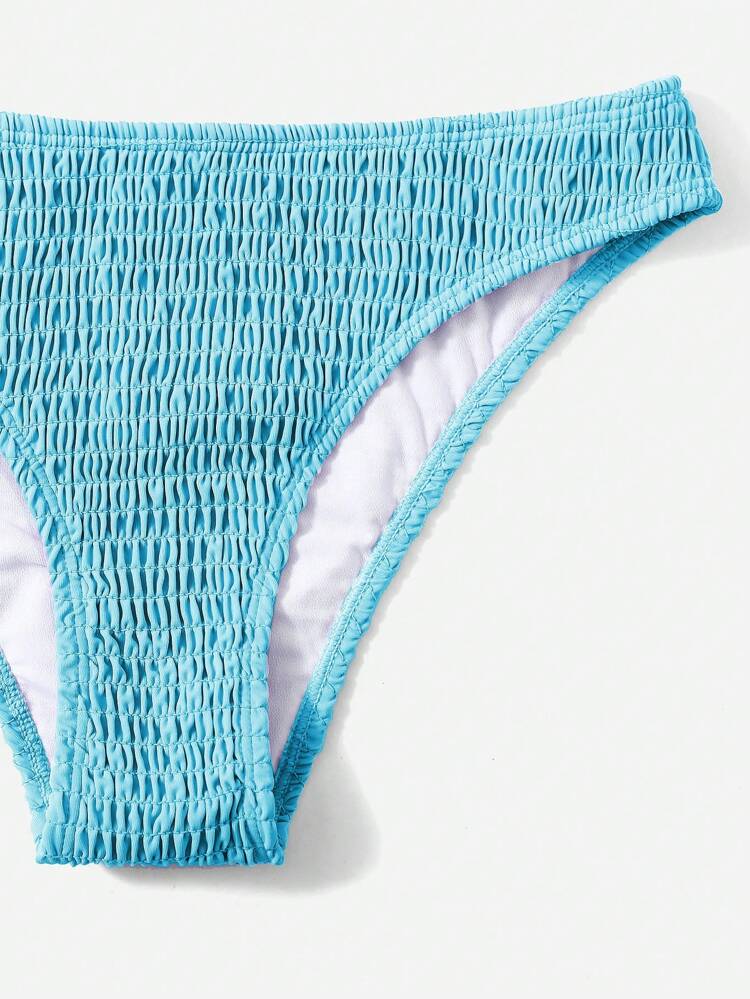 Summer Beach Smocked Underwire Bikini Set