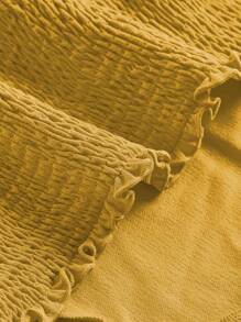 SHEIN BAE Plus Rhinestone Fringe Trim Cami Top - Mustard Yellow - View 4