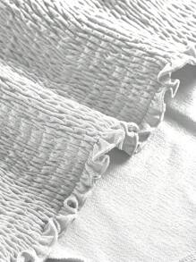 SHEIN BAE 大碼水鑽流蘇邊吊帶上衣 - 白色 - 查看 4