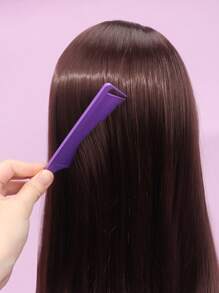 鼠尾梳，1 件紫色分发染色梳，带钩尾尖尾梳，耐用发梳，分发，返校，旅行度假必需品，女士发饰 - 紫色 - 查看 4