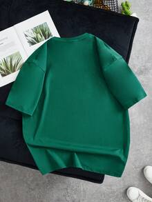 Manfinity Hypemode Áo thun & Áo lót Nam Con số Lá thư Giải trí - màu xanh lá - Xem 3