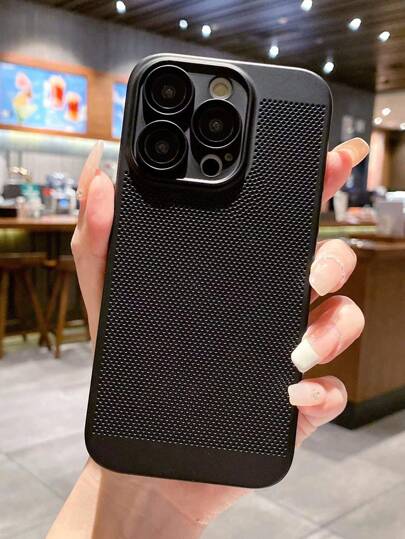 1buc ultrasubțire și la modă husă pentru telefon cu lentile pentru cameră de protecție, disipare a căldurii, compatibilă cu Apple Iphone