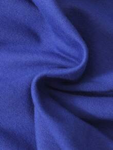 SHEIN Boys Slogan Graphic Tee & Shorts - Blue - View 4