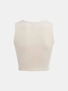 SHEIN Teen Girls Butterfly Print Tank Top & Pleated Skirt - Multicolor - View 2