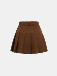 SHEIN Teen Girls Butterfly Print Tank Top & Pleated Skirt - Multicolor - View 4