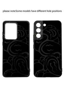 Vỏ điện thoại hoa văn trừu tượng - màu đen - Xem 3