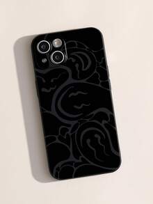 Vỏ điện thoại hoa văn trừu tượng - màu đen - Xem 4