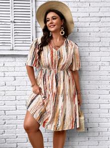 SHEIN LUNE Đầm Plus Size Tất cả trên in Giải trí - Nhiều màu - Xem 6