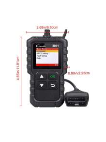Máy quét Creader 3001 OBD2, Chế độ đọc mã lỗi động cơ 6 Công cụ quét chẩn đoán CAN Tương thích với tất cả các xe giao thức OBDII từ năm 1996, Cập nhật miễn phí trọn đời - màu đen - Xem 8