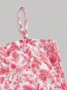 Soleia 滿版印花吊帶連衣裙 - 粉色 - 查看 4