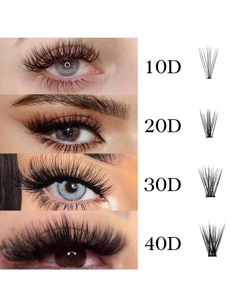 Premade Fan Lash Extension Heat Bonded Cluster Lashes Makeup Individual