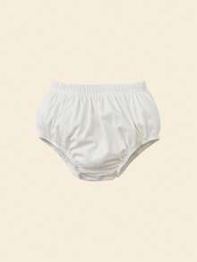 SHEIN Top con dobladillo con volantes y estampado de girasoles, pantalones cortos y gorro para bebé - Multicolor - Ver 3