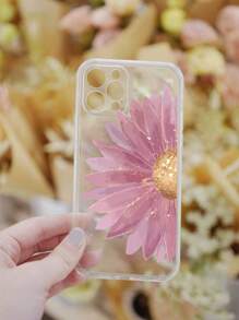 花卉印花透明手機殼相容於 iPhone15/15Plus/15Pro/15Promax - 彩色 - 查看 4