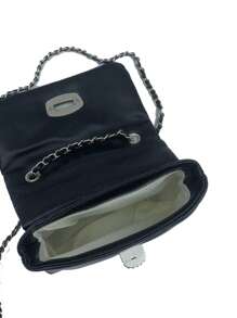 Fashionable All-Match Diamond Quilted Chain Bag For Women, Solid PU Leather Small Square Shoulder Bag Crossbody Bag (Adjustable Chain), Street & Japanese Bag For Women