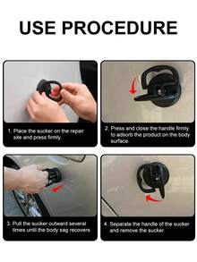 1pc Car Dent Repair Suction Cup - Black - View 6
