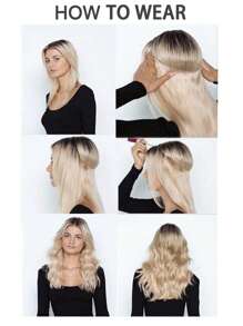 3pcs Natural Long Curly Synthetic Hair Extension - Black - View 7