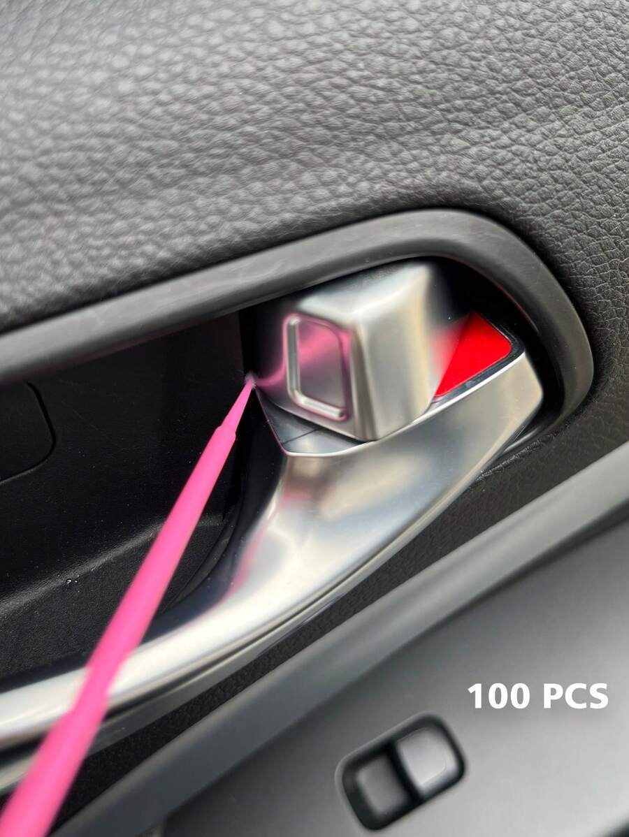 100入組多功能汽車出風口清潔 - 粉色 - 查看 1