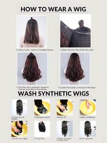 Clip In Long Curly Synthetic Hair Extension - Black - View 8