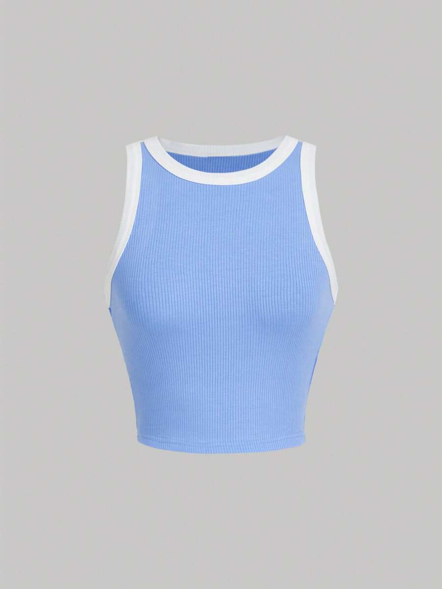 SHEIN MOD Contrast Binding Tank Top