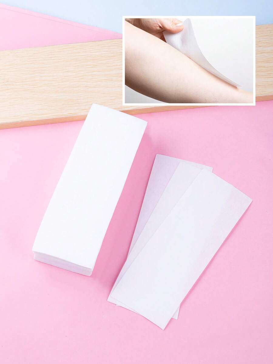 脱毛蜡条，50 片一次性白色美容脱毛纸脱毛器工具女士