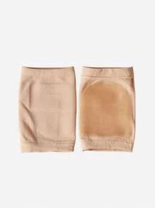 Bảo vệ gót chân, 2 Cái Gel chống khô đàn hồi Gót tay Achilles Gân Pad Vớ Vớ nứt gót chân - Màu be - Xem 2