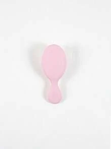 Cushion Hair Brush, 1Pc Plastic Cartoon Cute Daily Mini Fine Teeth Frosted Portable Reusable Durable Detangling Hair Comb,Back To School,Travel Holiday Essentials,Hair Accessories For Women - Pink - View 7