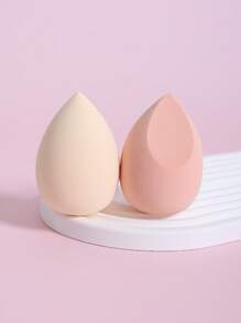 Makeup Sponge (2pcs/Pack), Mixed Foundation Makeup Sponge, Suitable For Liquid, Cream And Powder Makeup, Multicolor, Latex-Free, Dry & Wet Dual-Use Foundation Cream, Suitable For All Skin Types.