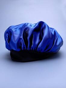 發帽，1入組彈力緞面護髮帽時尚彈力護髮帽緞面洗漱帽