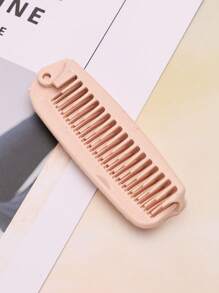Wide Tooth Comb, 1Pc Pink Plastic Portable Hair Comb Detangling Hair Comb Durable Hair Styling Comb For Styling Hair - Dusty Pink - View 8