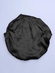 Hair Cap,1Pc Hair Care Sleep Satin Bonnet With Strap Nightcap Hair Care Cap Beauty Salon Hat Chemotherapy Cap Wash Cap - Black - View 14