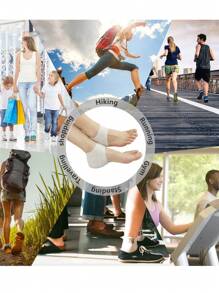 矽膠腳跟套，2入组防干腳跟保護器鰻魚保護套腳襪 - 白色 - 查看 9