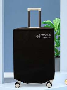 純色旅行箱保護套 - 黑色 - 查看 2