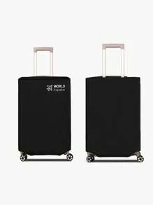 純色旅行箱保護套 - 黑色 - 查看 3