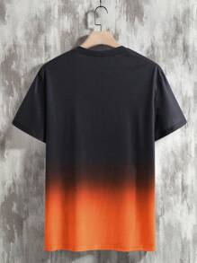 Manfinity Homme 男士字母圖案漸層T恤 - 彩色 - 查看 2