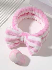 1 件化妆海绵用于面部化妆 + 1 件发带用于固定头发、化妆、便宜、房间装饰、梳妆台、旅行、卧室、化妆配件、粉扑、化妆搅拌器、粉扑、化妆海绵 - 彩色 - 查看 1