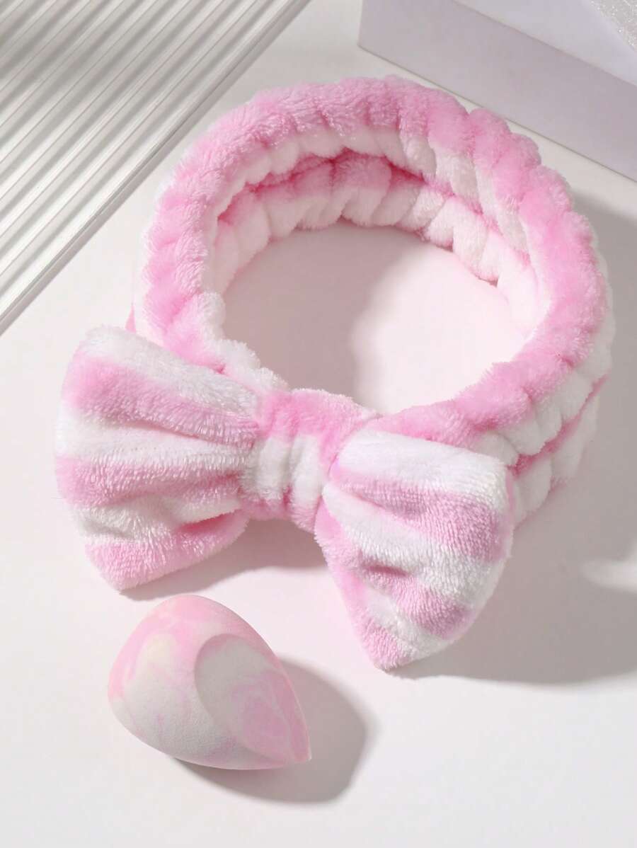 1 件化妆海绵用于面部化妆 + 1 件发带用于固定头发、化妆、便宜、房间装饰、梳妆台、旅行、卧室、化妆配件、粉扑、化妆搅拌器、粉扑、化妆海绵 - 彩色 - 查看 1