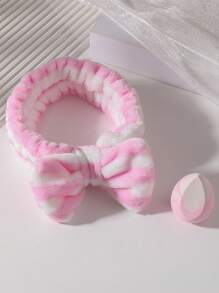 1 件化妆海绵用于面部化妆 + 1 件发带用于固定头发、化妆、便宜、房间装饰、梳妆台、旅行、卧室、化妆配件、粉扑、化妆搅拌器、粉扑、化妆海绵 - 彩色 - 查看 2