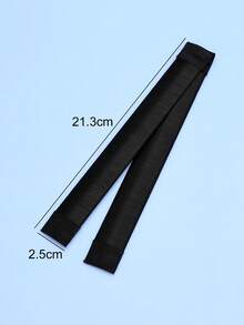 充分捲髮器滾輪,髮髻工具,1入組黑色拍打帶,頭髮編織工具 - 黑色 - 查看 8