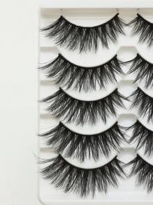AYRMILLA 5 Pairs False Eyelashes, Natural Fluffy Soft 3D Mink Lashes, Extra Long Multilayer Lashes, Short Thick False Lashes, Loose Makeup Products Suitable For Wedding, Party, Nightclub, Daily Work, Meeting, Etc. Comfortable To Wear, Handmade Lashes, Flared Ends, Elongate Eye Shape, Natural & Realistic, Full Strip Lashes, Long-Lasting & Thick, Popular Makeup Tool, Complete False Eyelash Set - Black - View 2